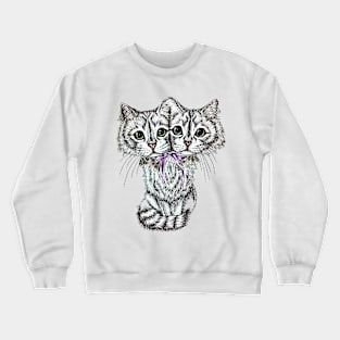 Janus, the two-headed kitty Crewneck Sweatshirt